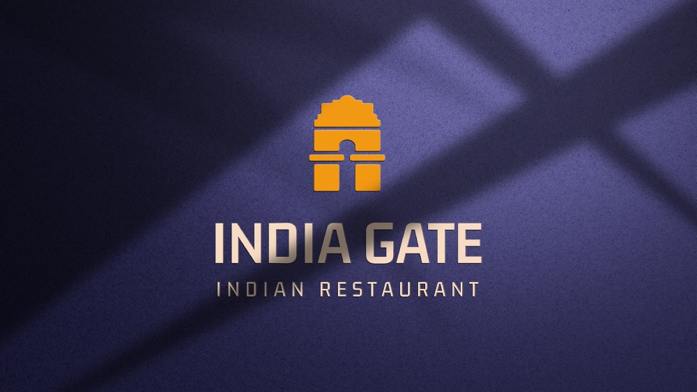 Logo India Gate – návrh vizuální identity a rebranding indické restaurace.